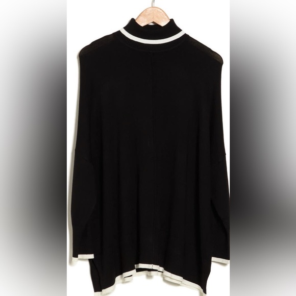 NWOT Adrianna Papell Tipped Turtleneck Sweater - Picture 4 of 6
